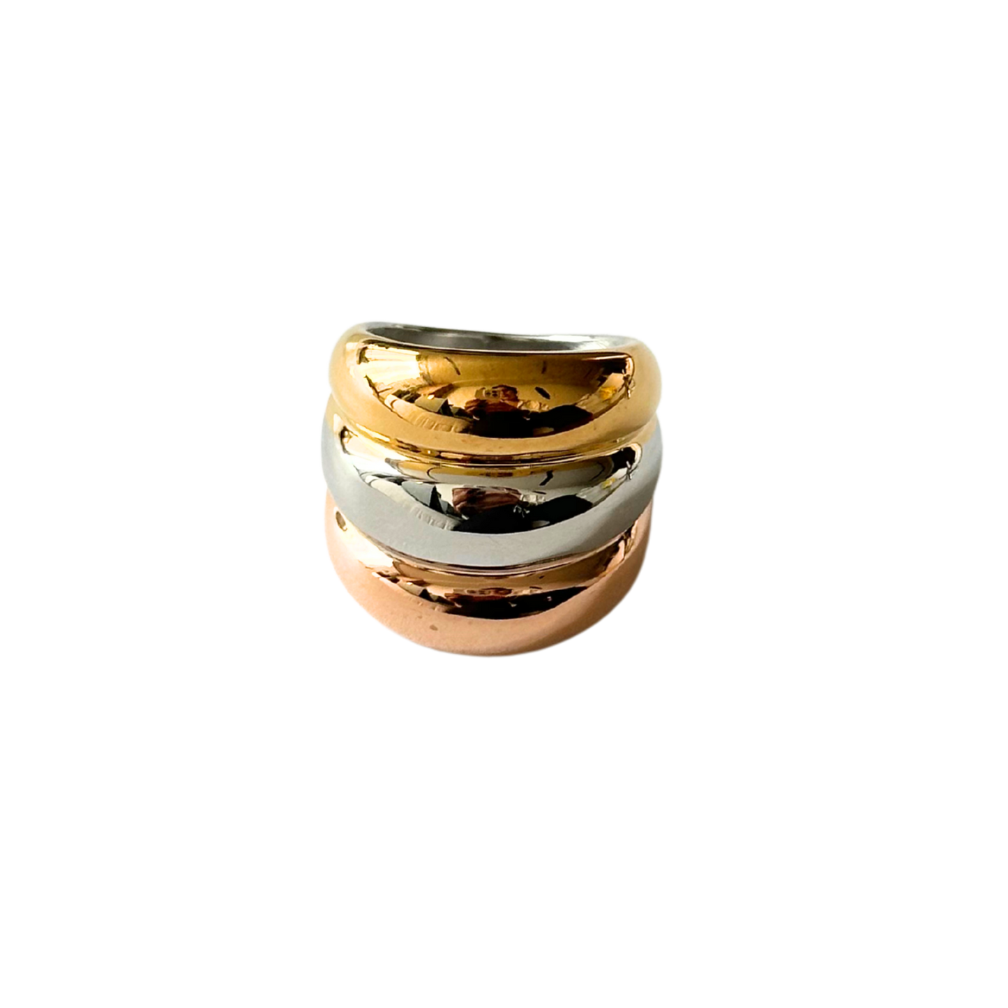 Anillo Triplet Chunky