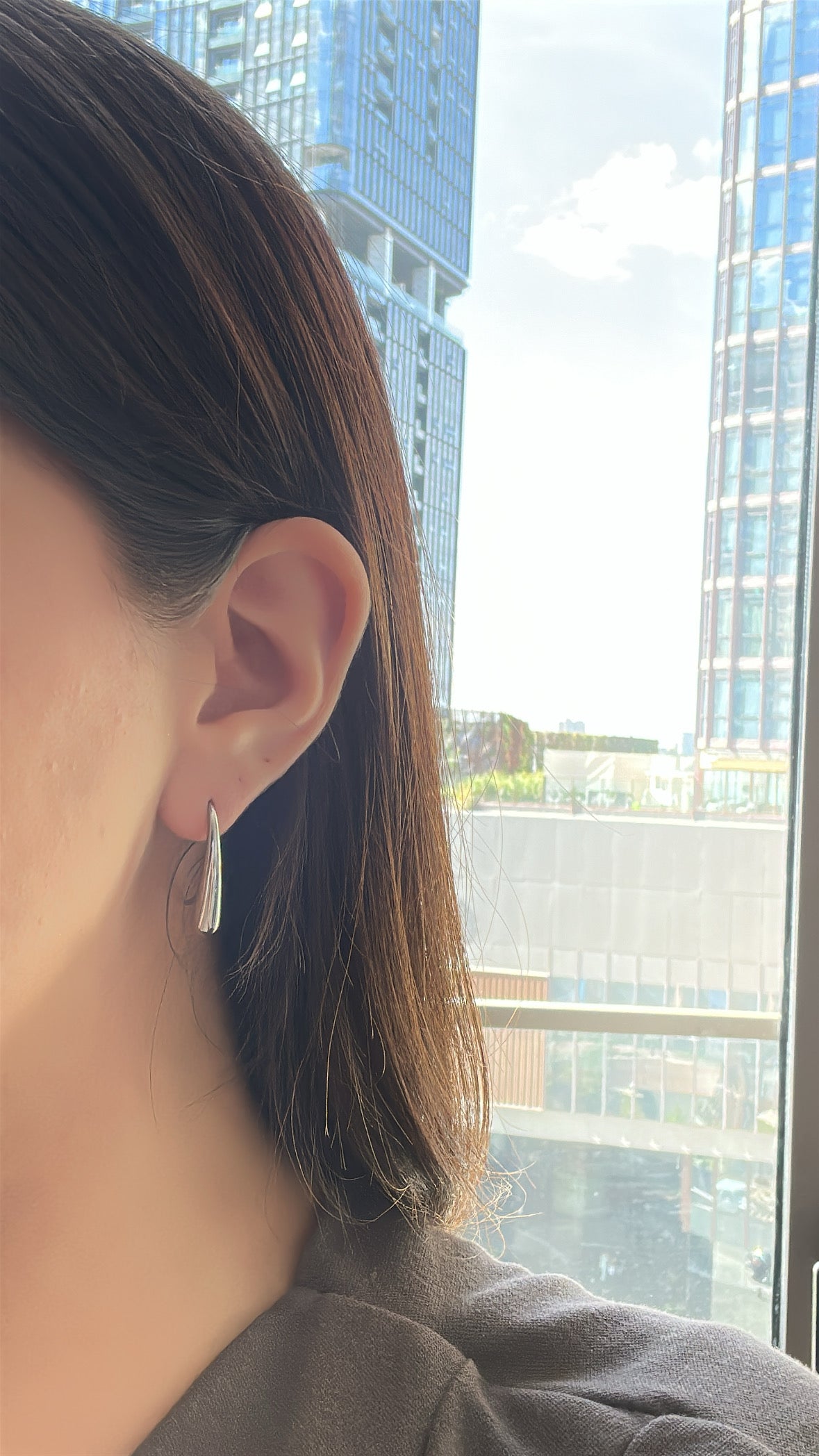 Arete Gota Plateada